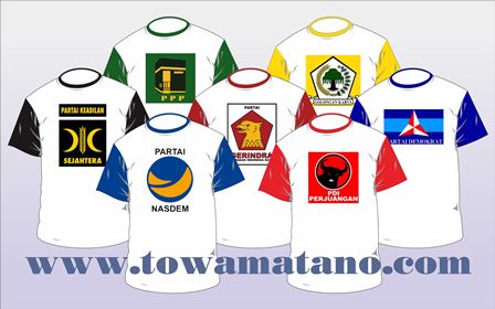kaos partai – media promosi dalam kampanye pilkada