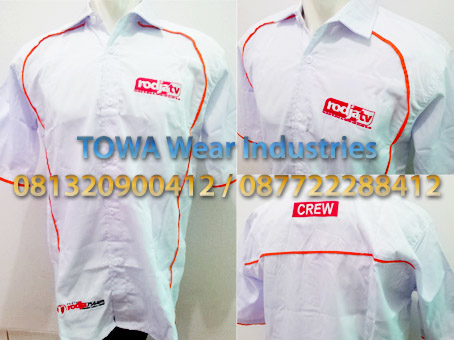 Desain Kemeja Seragam Uniform bahan Drill Radio Rodja