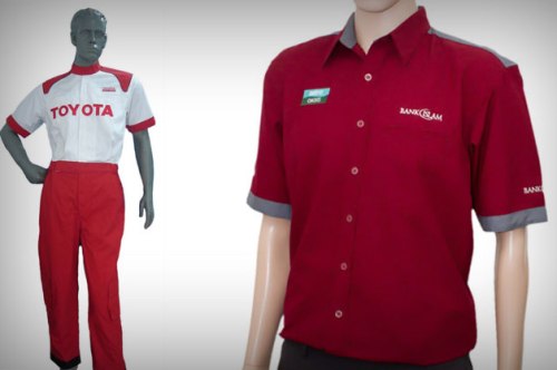 kemeja seragam kerja dengan kualitas distro
