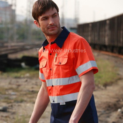 baju seragam kantor menyala dalam gelap untuk keamanan