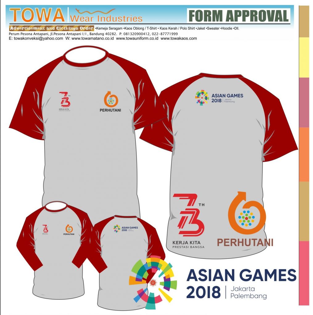dukung asian games dengan memakai baju kaos seragam suporter