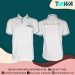 baju poloshirt axxesindo bahan lacoste warna putih bordir kerah