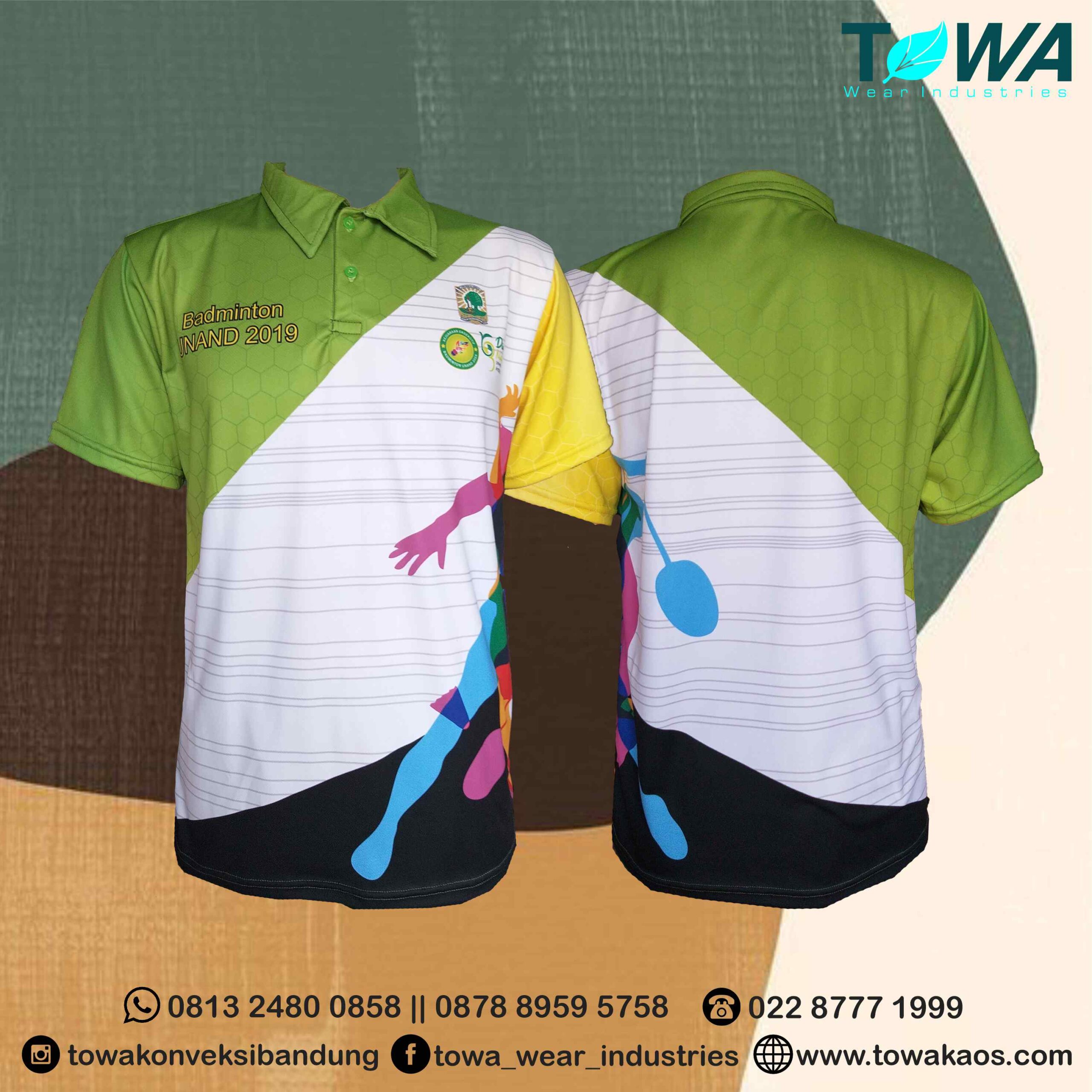 Konveksi Baju Basket - baju jersey baju event badminton unand 2019 bahan dryfit hijau