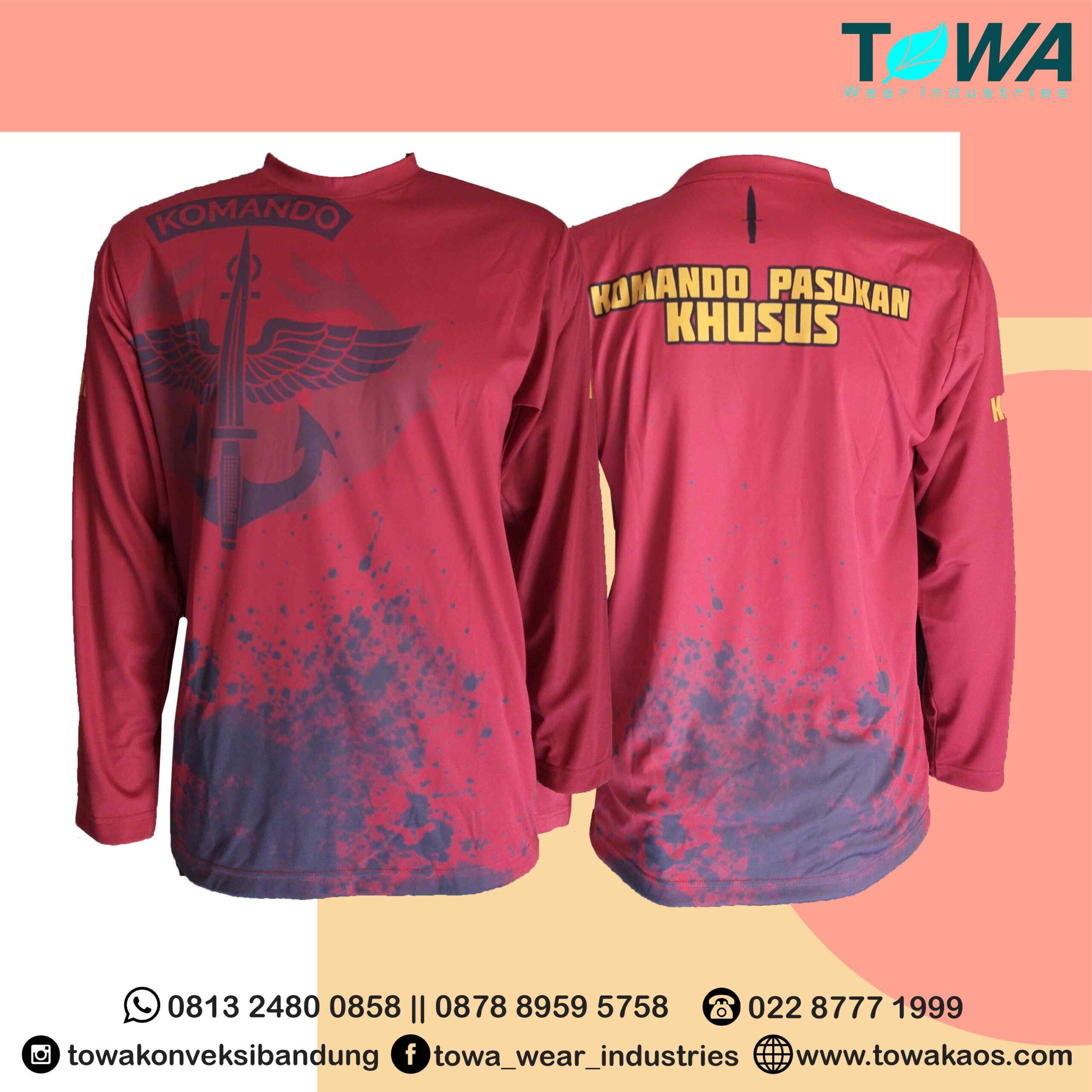 baju jersey komando pasukan khusus bahan dryfit
