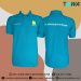 baju poloshirt bordir pt perdani bintang mandiri warna hijau tosca
