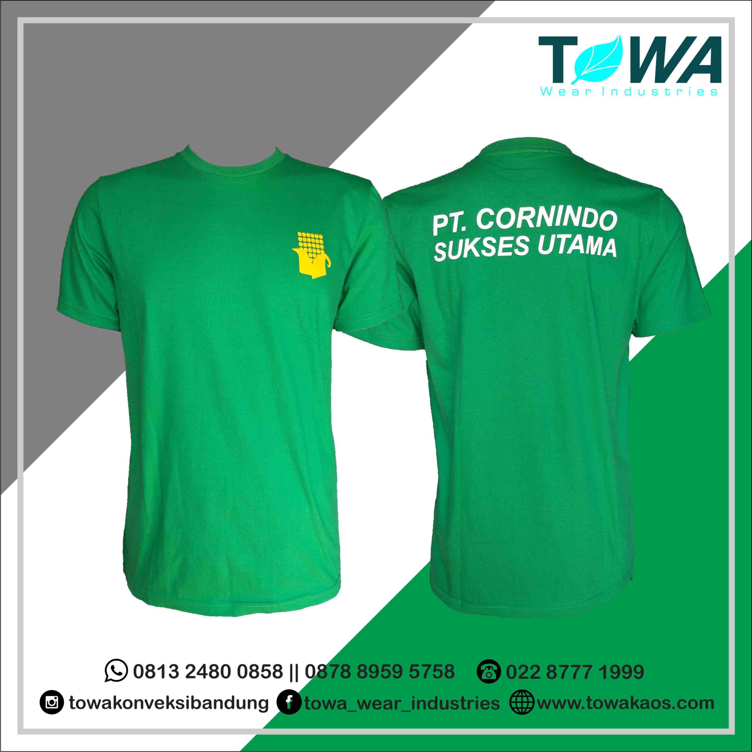 baju kaos oblong baju seragam pt cornindo sukses utama bahan cotton combed