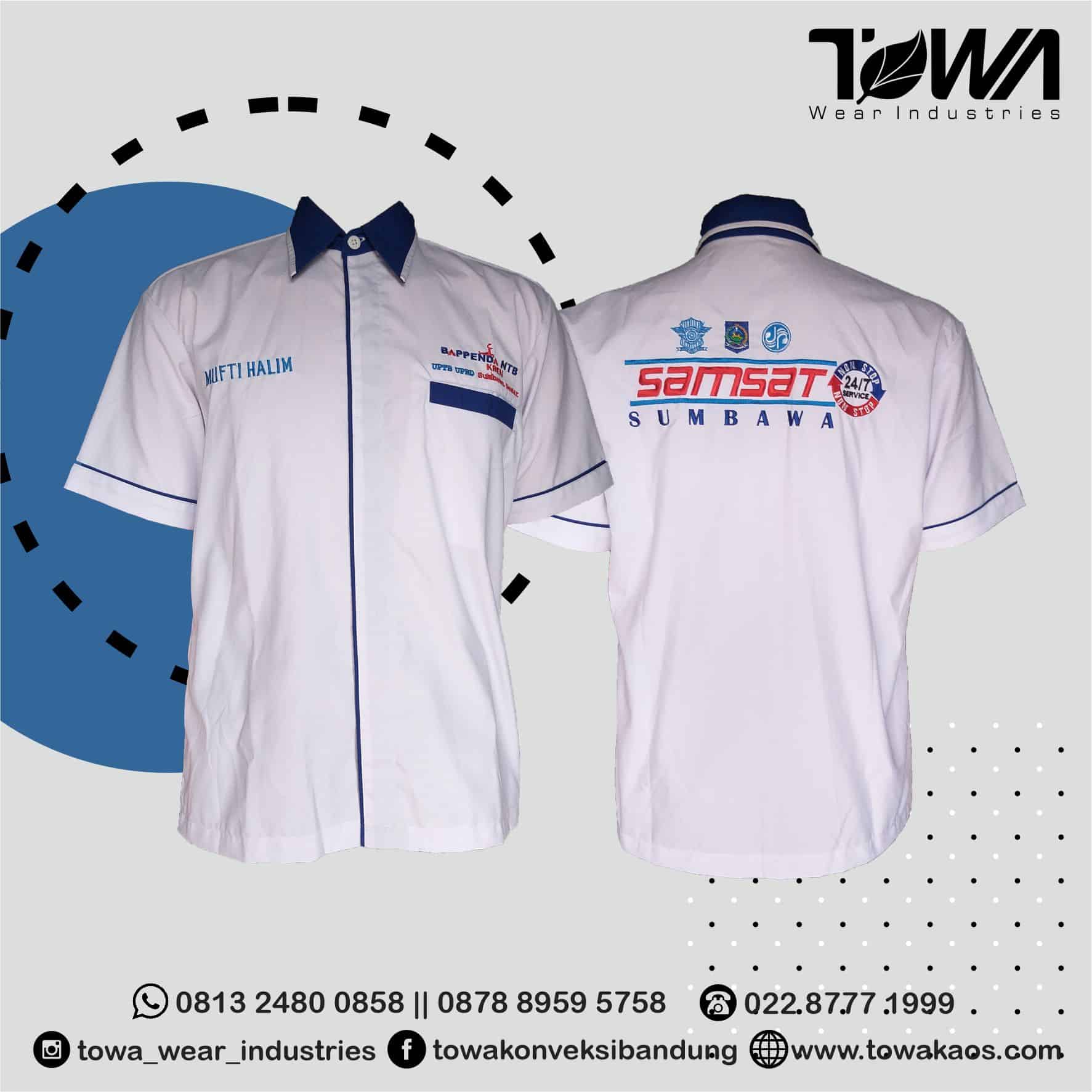 baju kemeja samsat bahan pasada