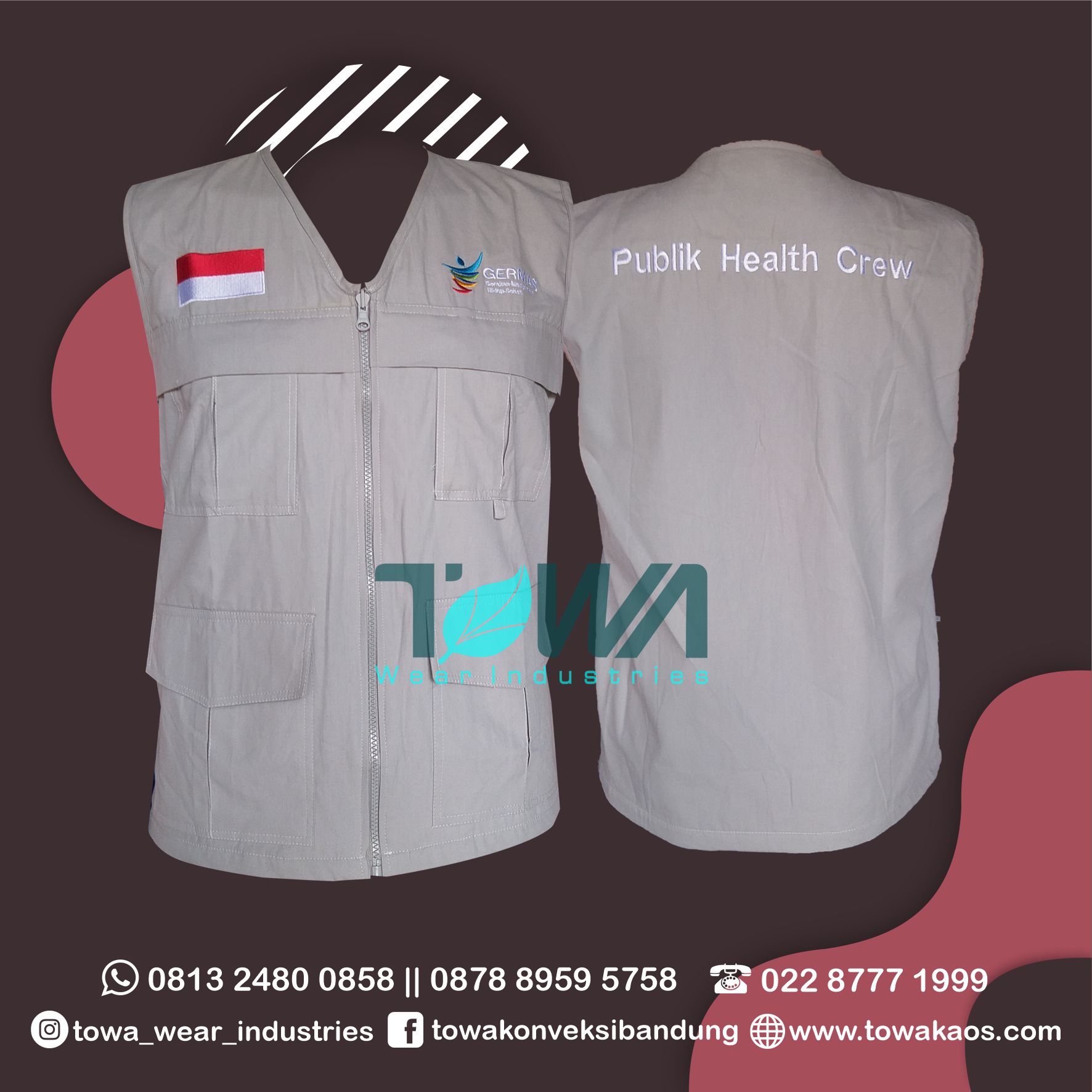 rompi germas bahan canvas 2