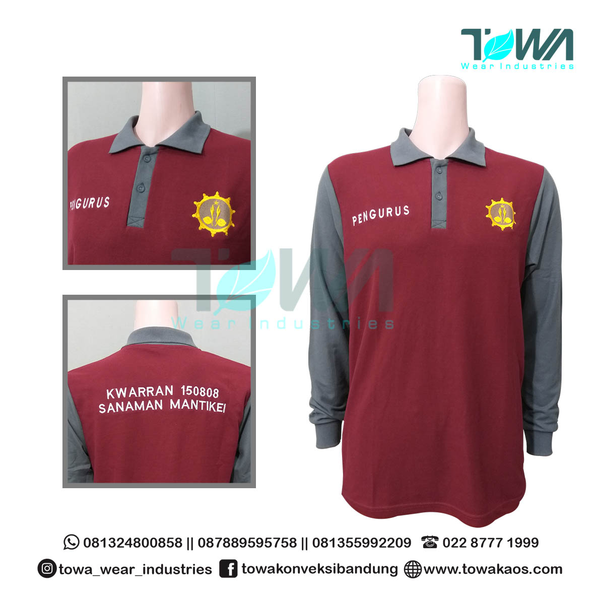 Konveksi Kaos Murah - Baju Kaos Kerah Baju Poloshirt Kwarran Sanaman Mantikei