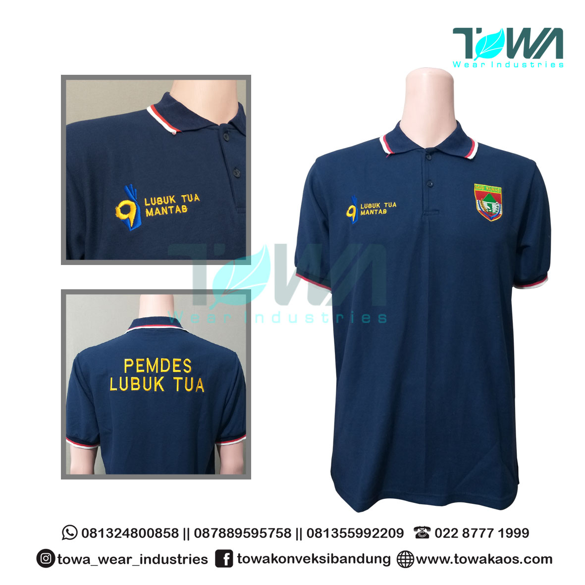 Baju Kaos Kerah Baju Poloshirt Pemdes Lubuk Tua II