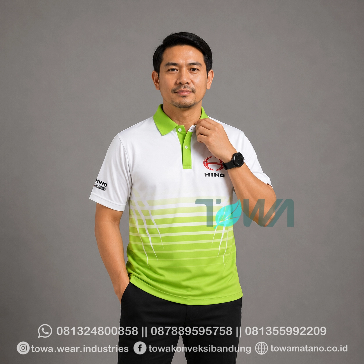 Jersey Full Printing Kerah Lengan Pendek Bahan Drifit Seragam Olahraga Badminton