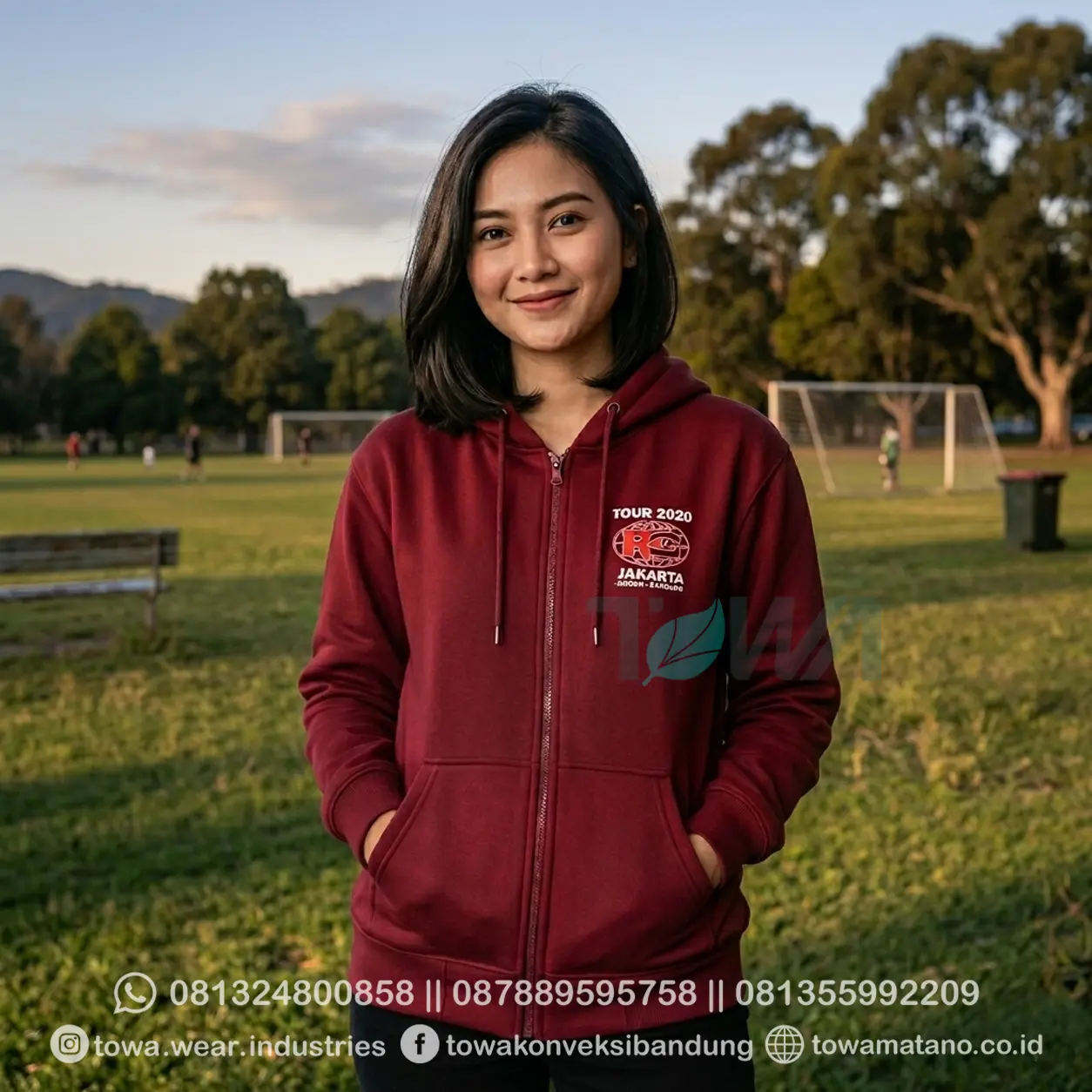 Jaket Hoodie Zipper Jaket Event Tour Gathering Fleece Cotton