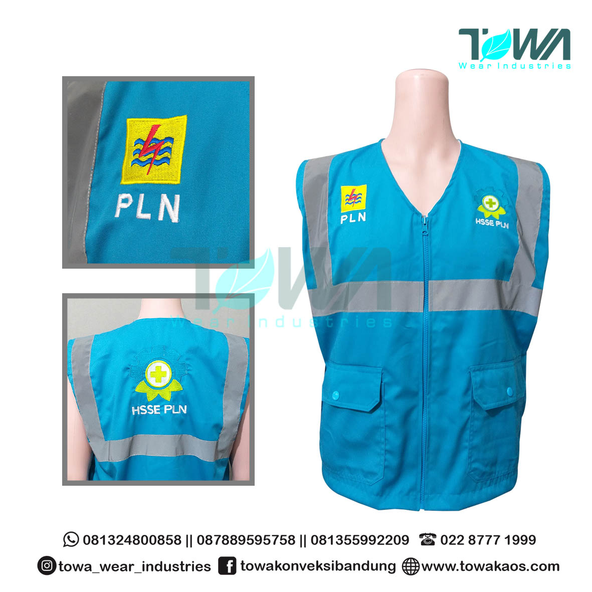 Rompi Safety PLN Bahan Drill