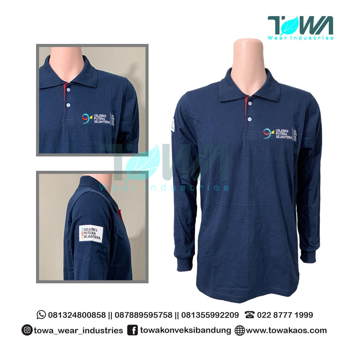 Contoh Desain Kaos Berkerah - Poloshirt Baju Kaos Kerah Seragam Kerja PT. CPS Combed 24s