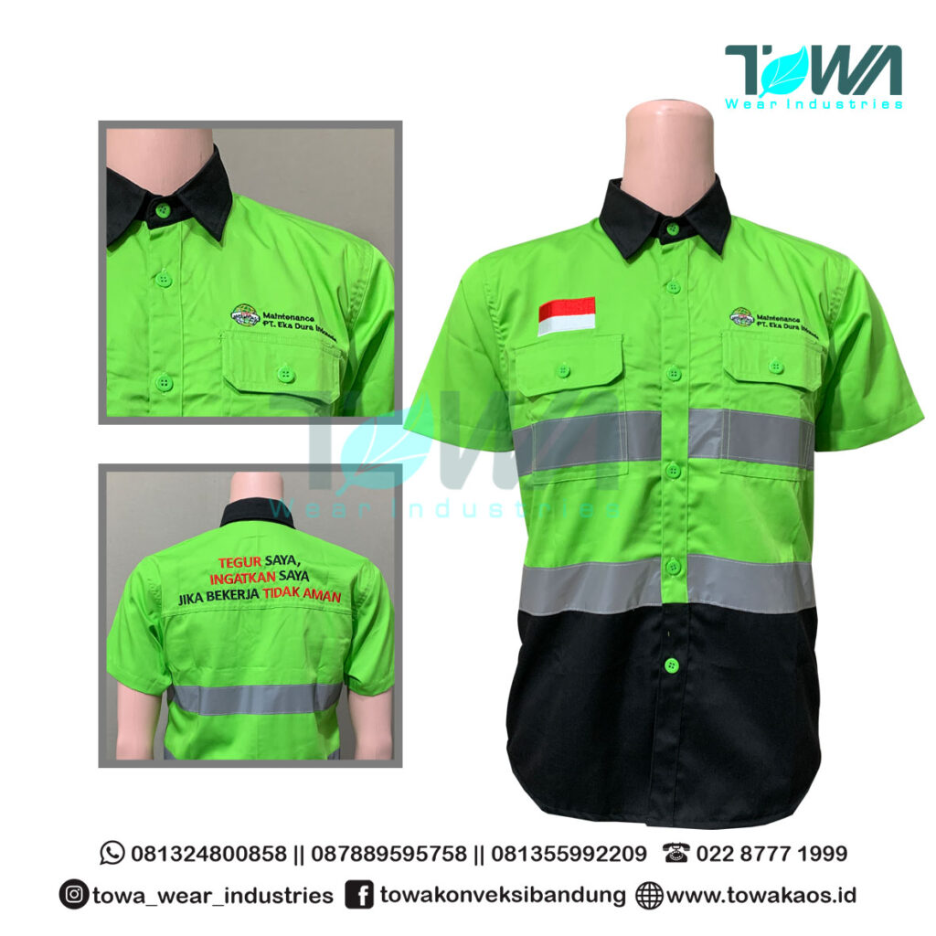 Kemeja Lapangan Kemeja Kantor Seragam Safety Bahan American Drill Pt Eka Dura Indonesia