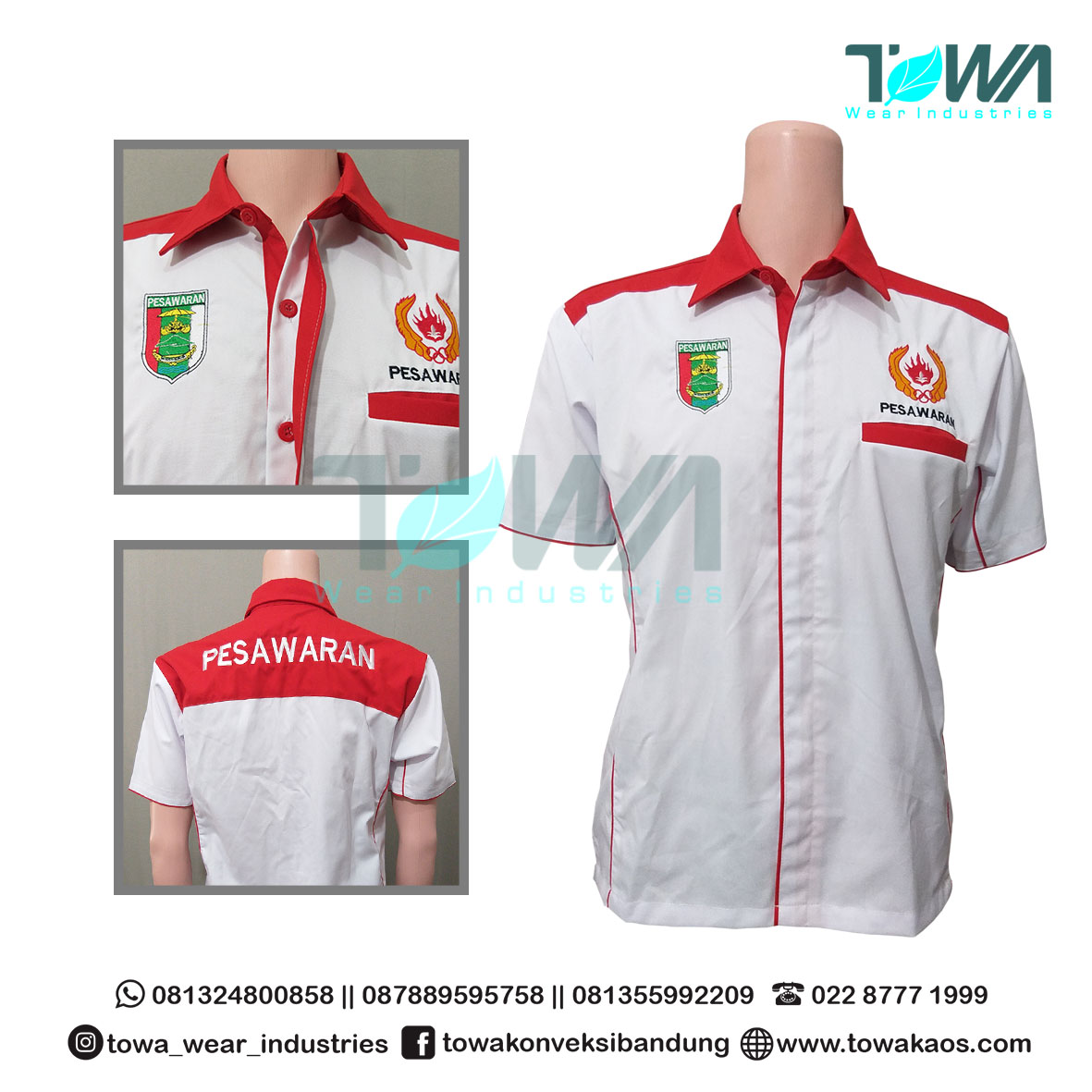 DESAIN KEMEJA PDH KONI PESAWARAN LAMPUNG