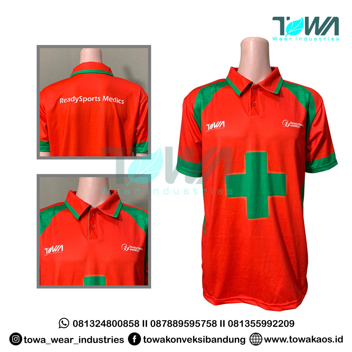 Baju Jersey Baju Event Full Printing ReadySports Medics Bahan Drifit