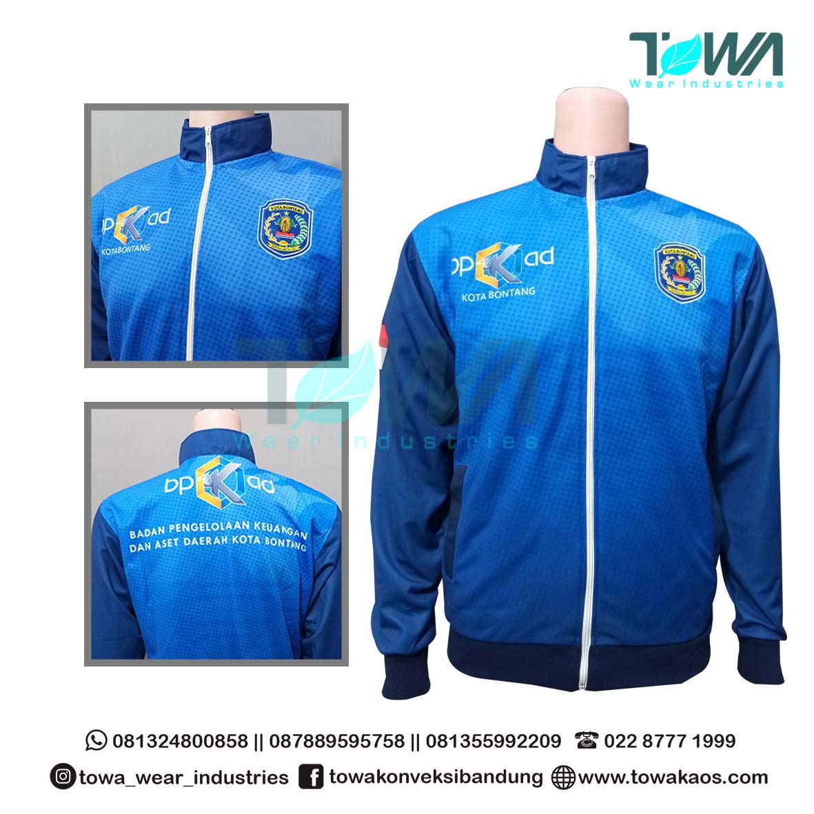 Jaket Printing BPKAD Kota Bontang Bahan Lotto Konveksi Pabrik Garment Bandung