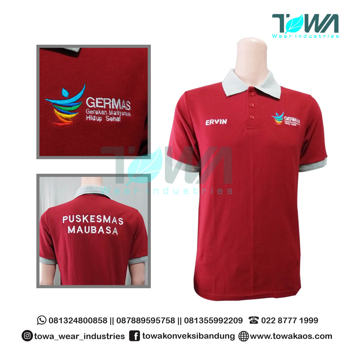 Baju Poloshirt Germas Puskesmas Maubasa Baju HKN