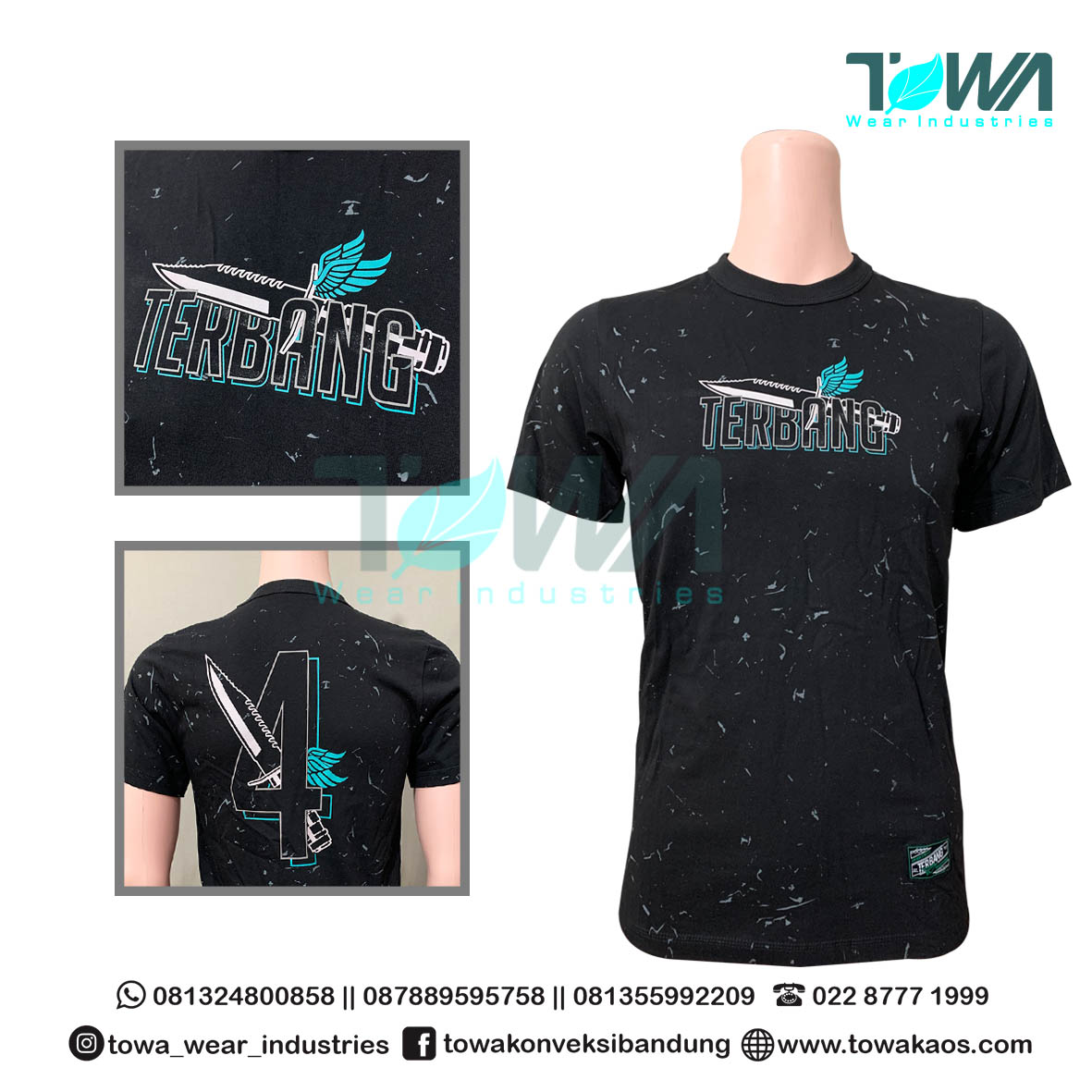 Produksi Kaos Bandung - Baju Kaos Malaysia Baju Sablon Print Lengan Pendek