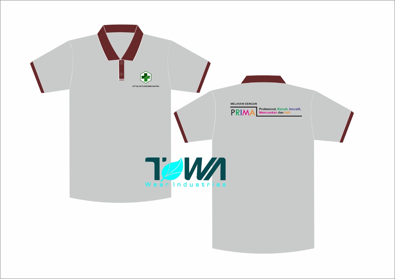 SERAGAM POLO SHIRT PUSKESMAS BAYAN LOMBOK UTARA NUSA TENGGARA BARAT