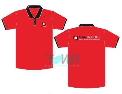 DESAIN SERAGAM POLO SHIRT SIMPLE UNTUK EVENT TRANSTRACK.ID