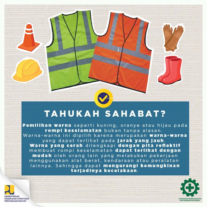 KETAHUI TINGKATAN ROMPI SAFETY BERDASARKAN WARNA