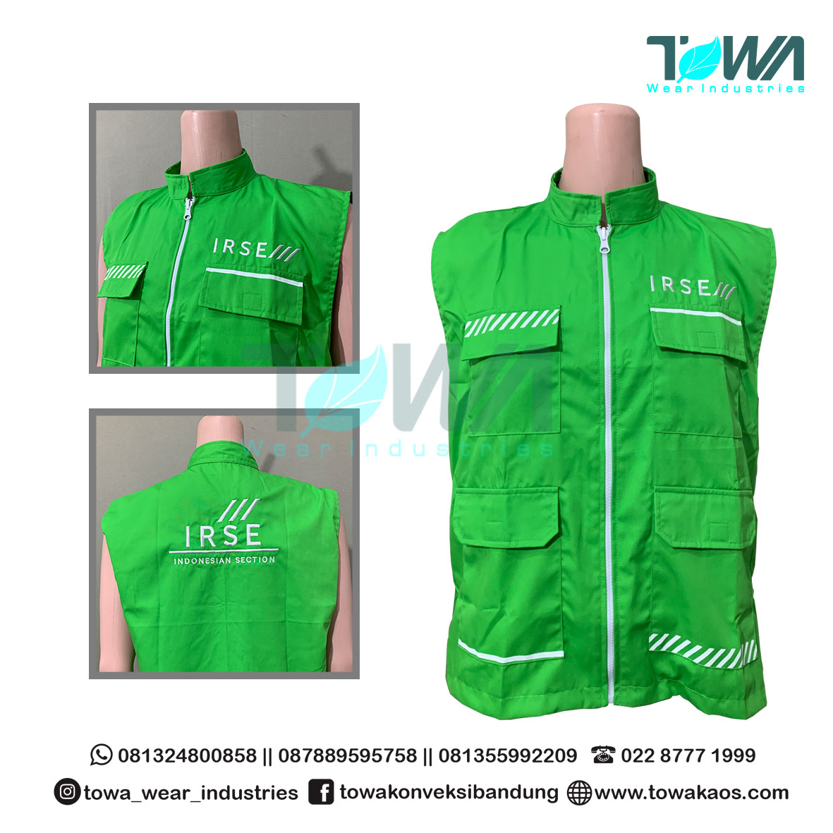 Rompi Event IRSE Bahan Drill Hijau
