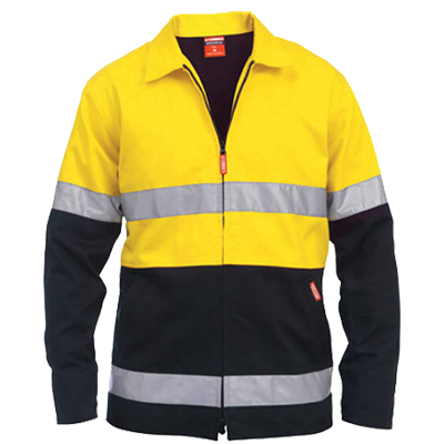 Baju Kemeja Seragam Safety Lapangan Perusahaan Tambang Lengan Panjang Custom Bordir Reflektor Bahan Drill