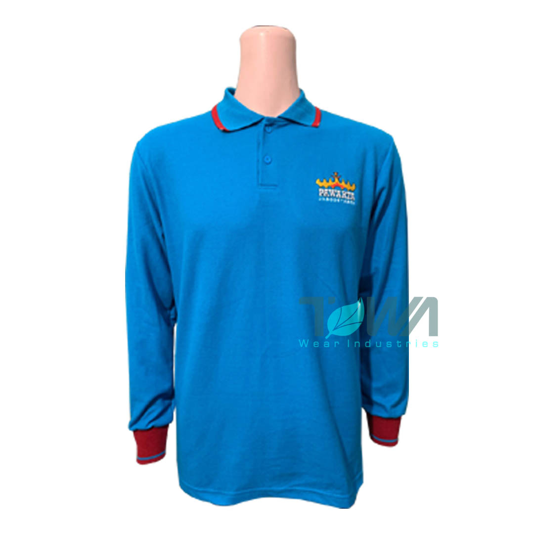 Custom Poloshirt Seragam Lengan Panjang Lacoste Terbaik
