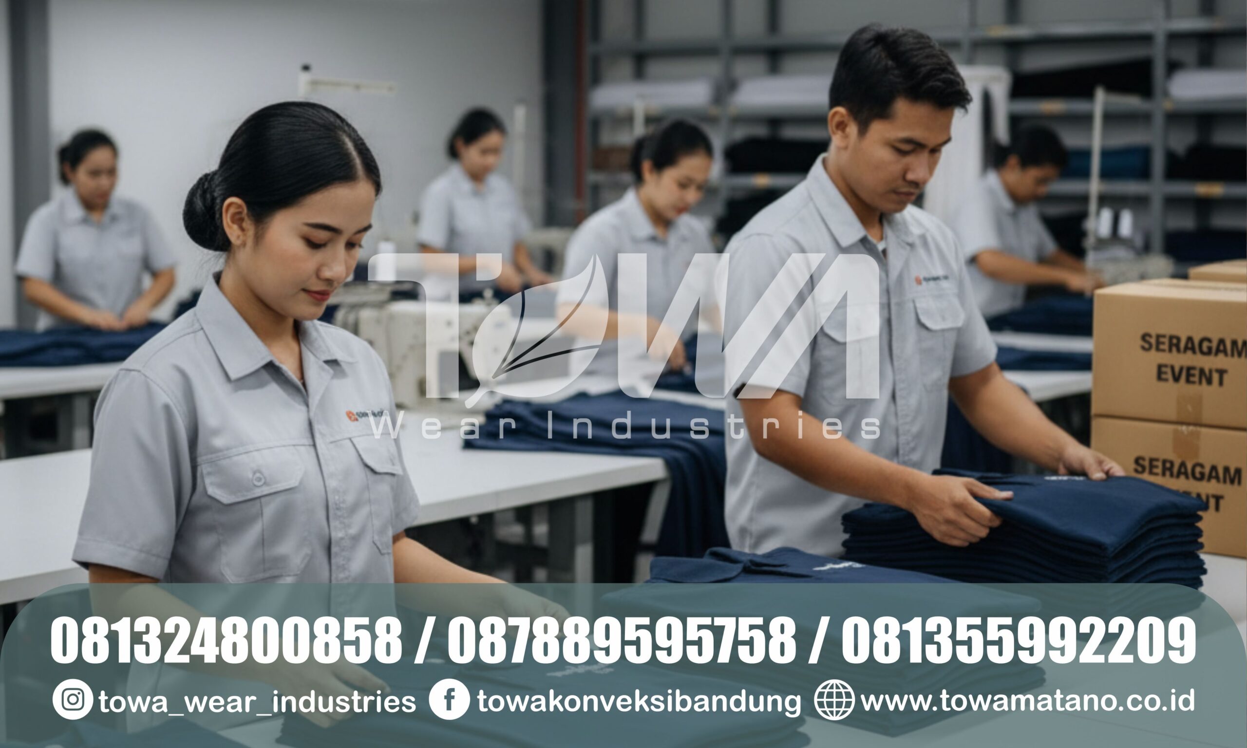 Konveksi Seragam Gathering HUT Bank BRI Indonesia | TOWA Wear Industries Bandung